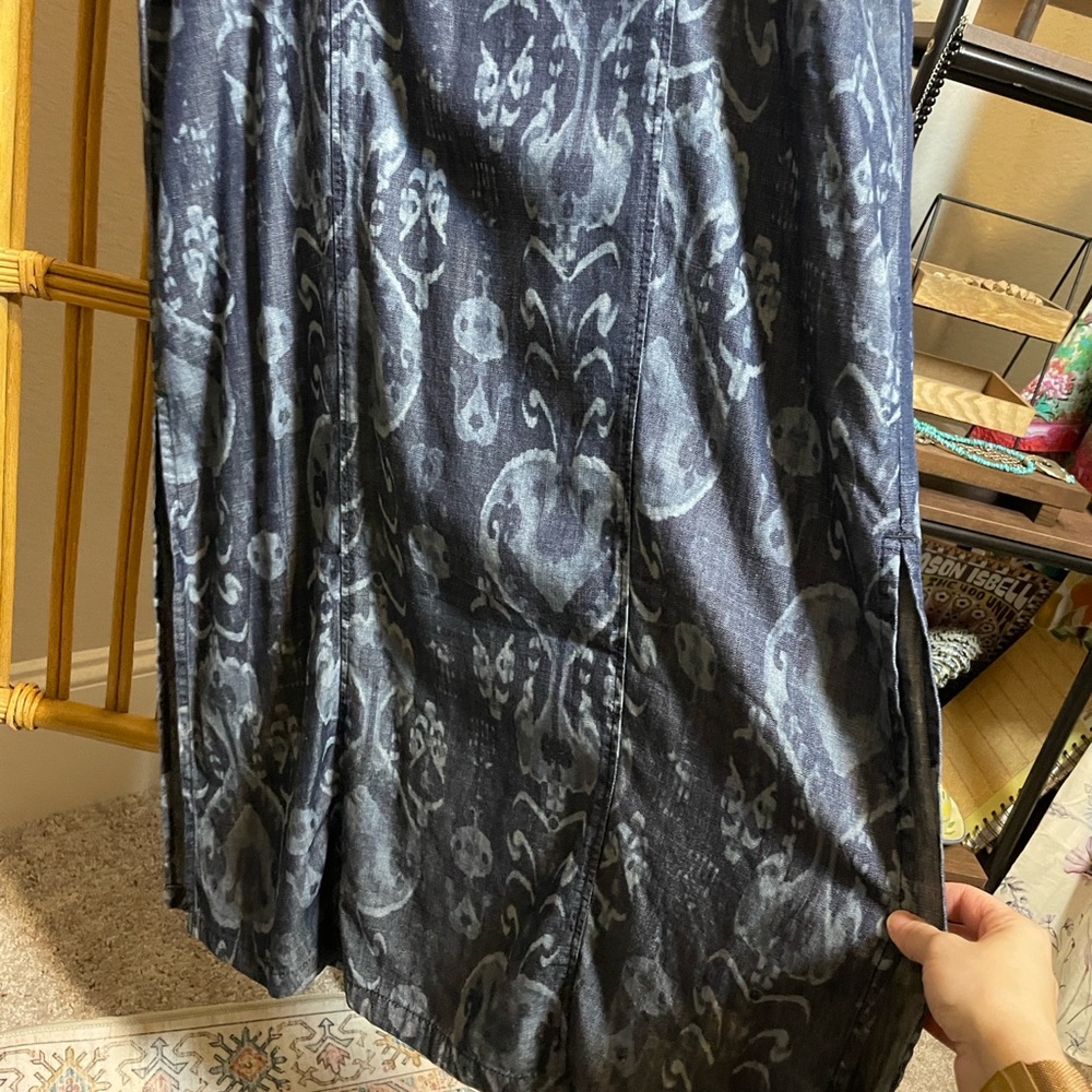 Chico's denim Patterned Long Sleeve Dress - Picture 7 of 11